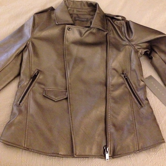 LAST 1! Bagatelle Metallic Faux leather Moto - Picture 5 of 6